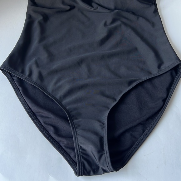 Nine West Women Swimsuit Black One Piece One Shoulder New Large - Picture 5 of 14